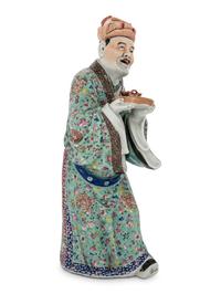 A Chinese Famille Rose Porcelain Figure of a Male