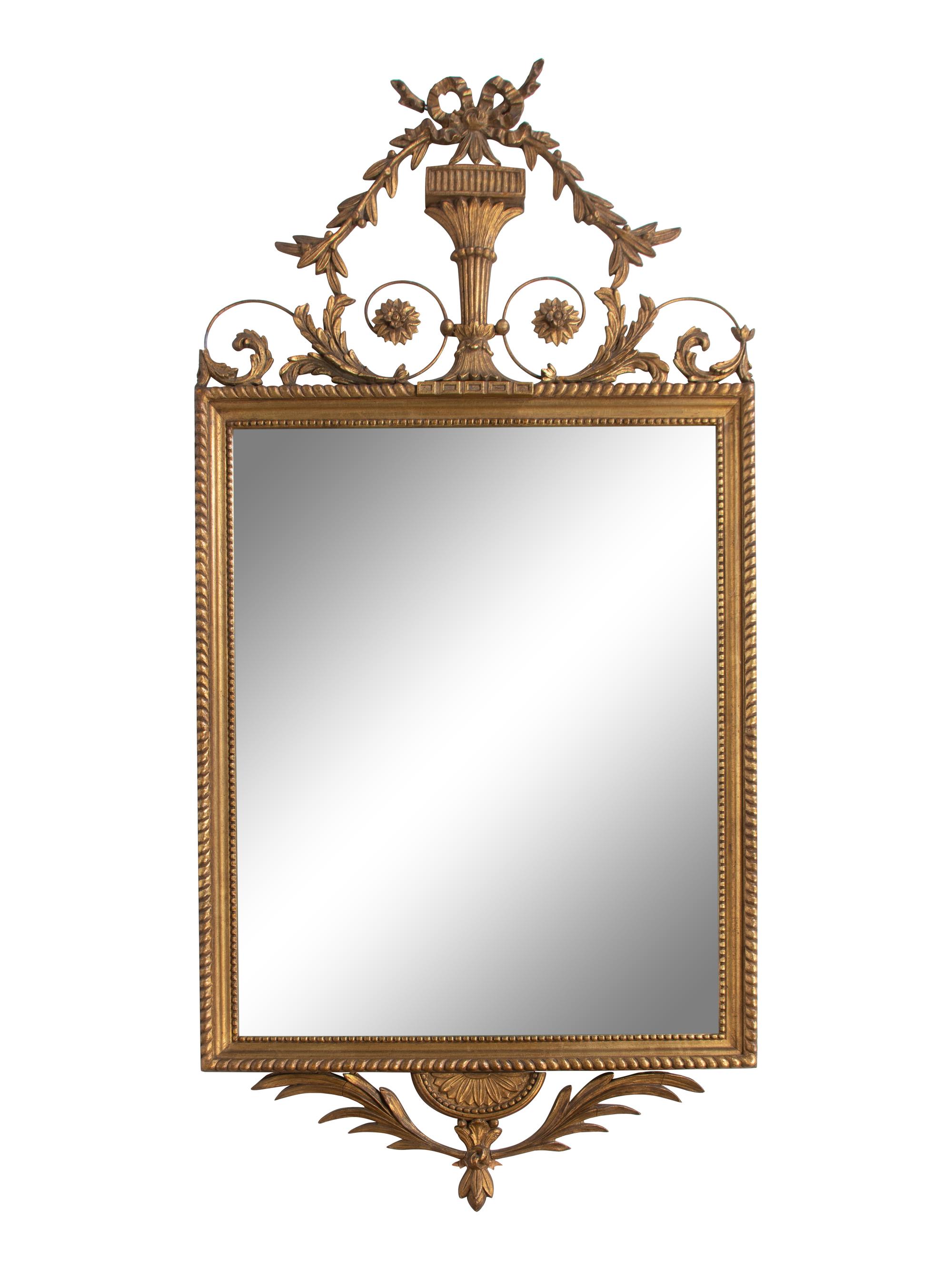 An Adam Style Giltwood Mirror