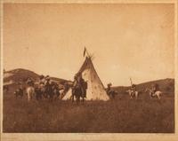 CURTIS, Edward (1868-1952). Sioux Camp (Plate 93, portfolio 3)