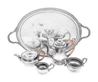 An English Silver-Plate Four-Piece Tea and Coffee Service