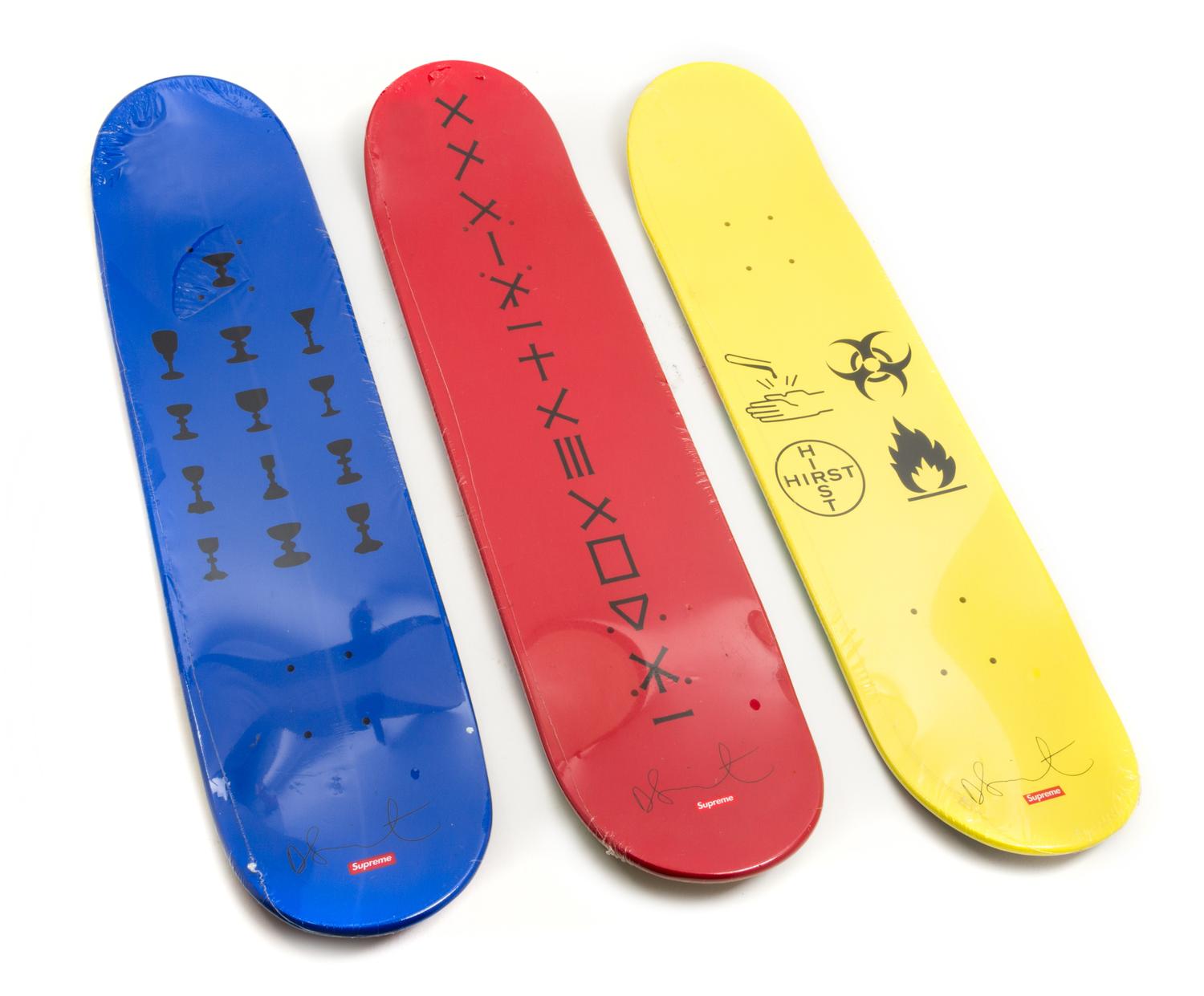 Damien Hirst, (British, b. 1965), Supreme Spin Skate Decks, 2008 (3 works)