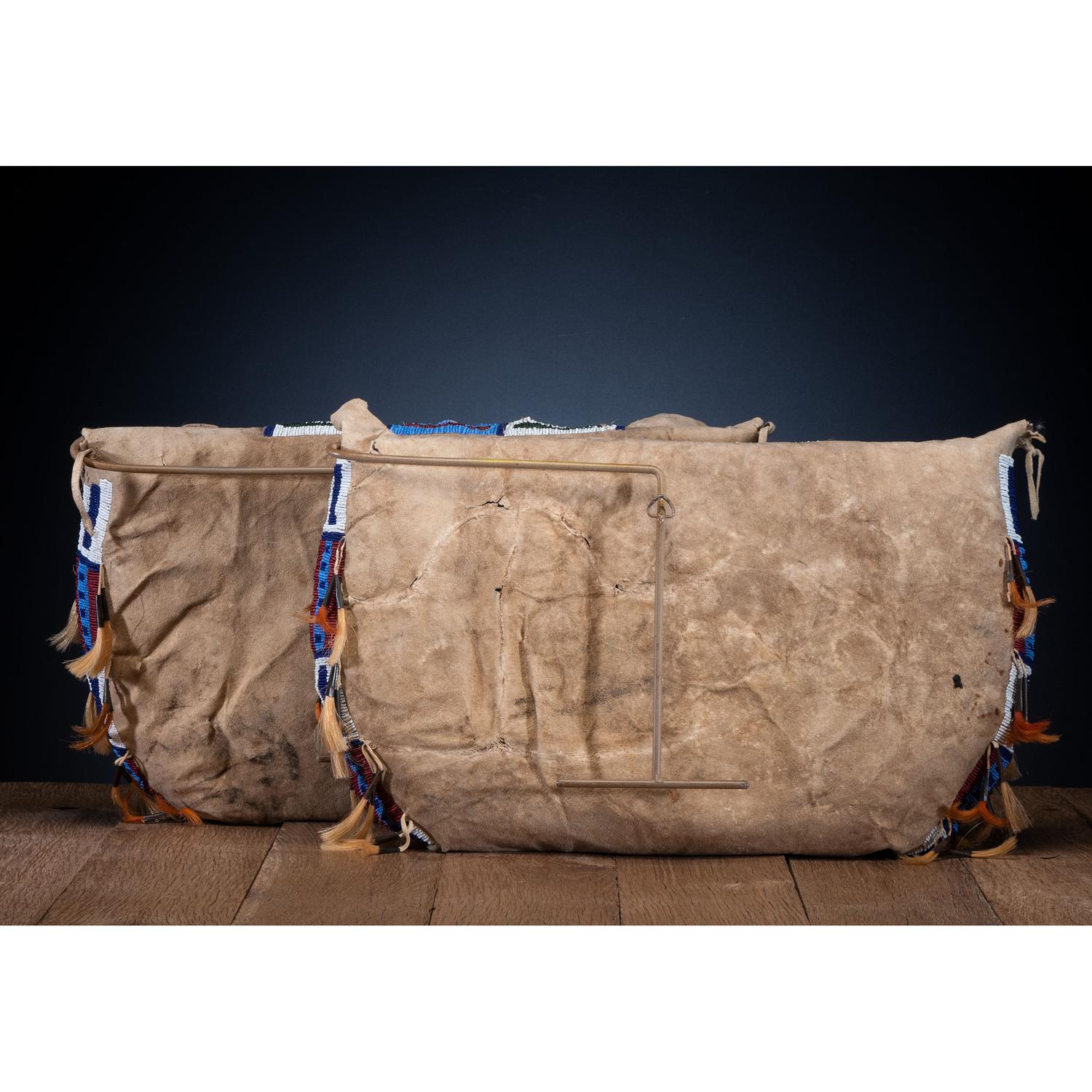 Cheyenne Beaded Hide Possible Bags, Matched Pair
