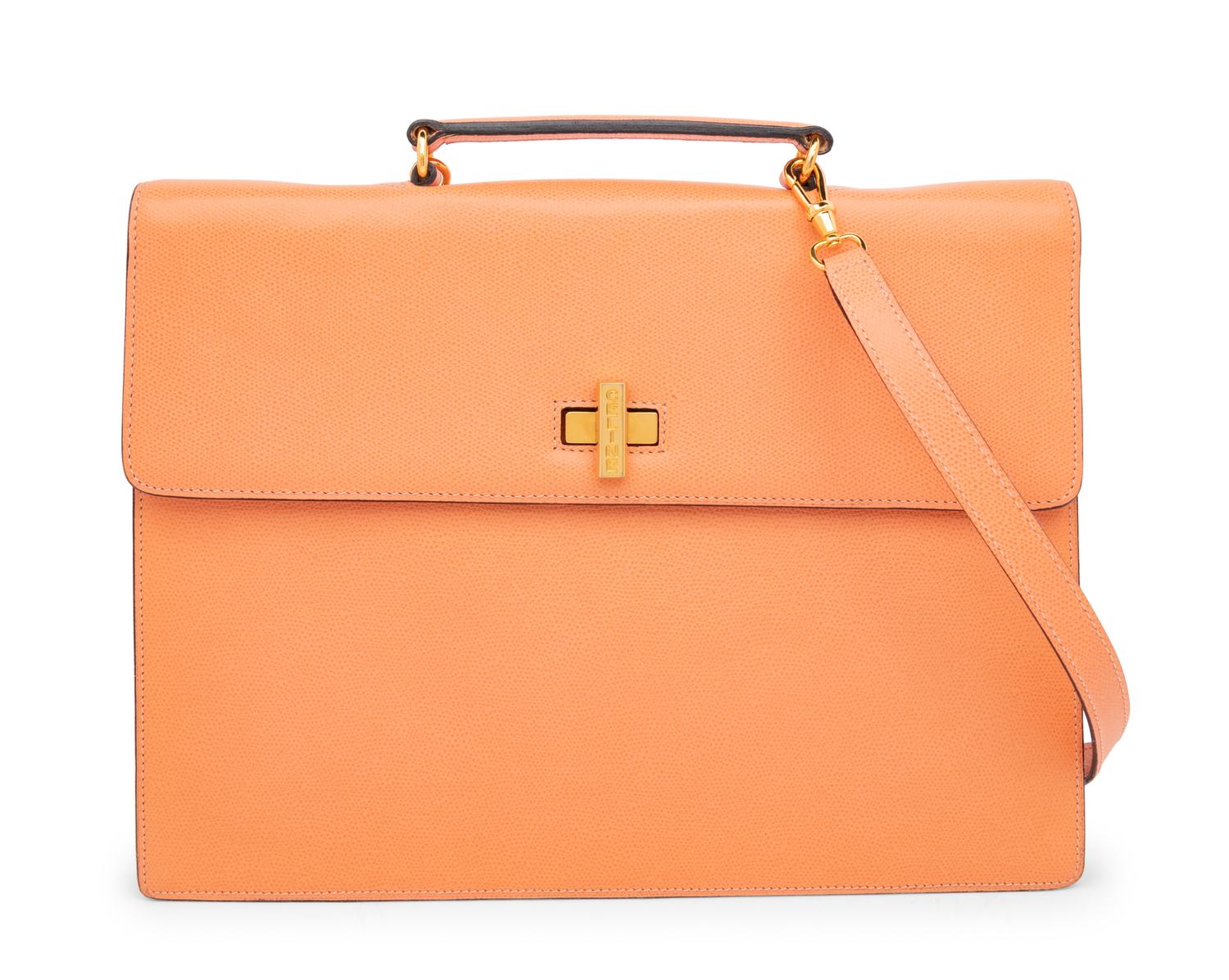 Céline, Salmon Pink Leather Briefcase