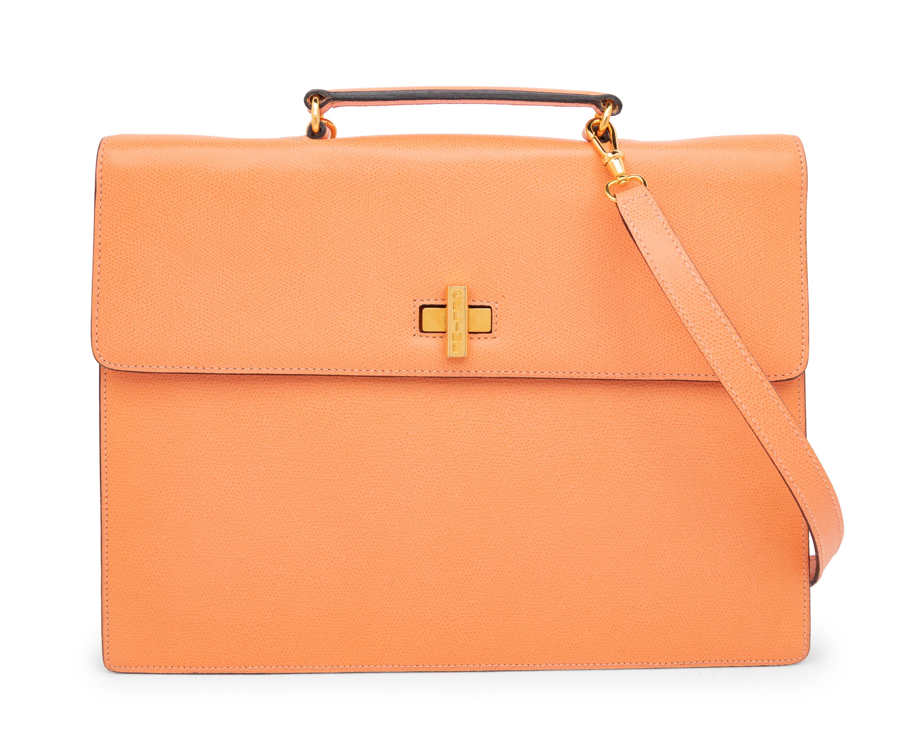 Céline, Salmon Pink Leather Briefcase