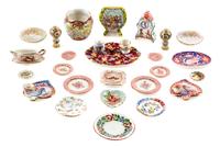 A Collection of Porcelain Table Articles Width of widest serving platter 1 7/8 inches. — Ina Williams