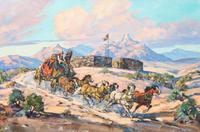 Marjorie Jane Reed, (American, 1915-1996), Sunset Departure from Cooke's Spring Station
