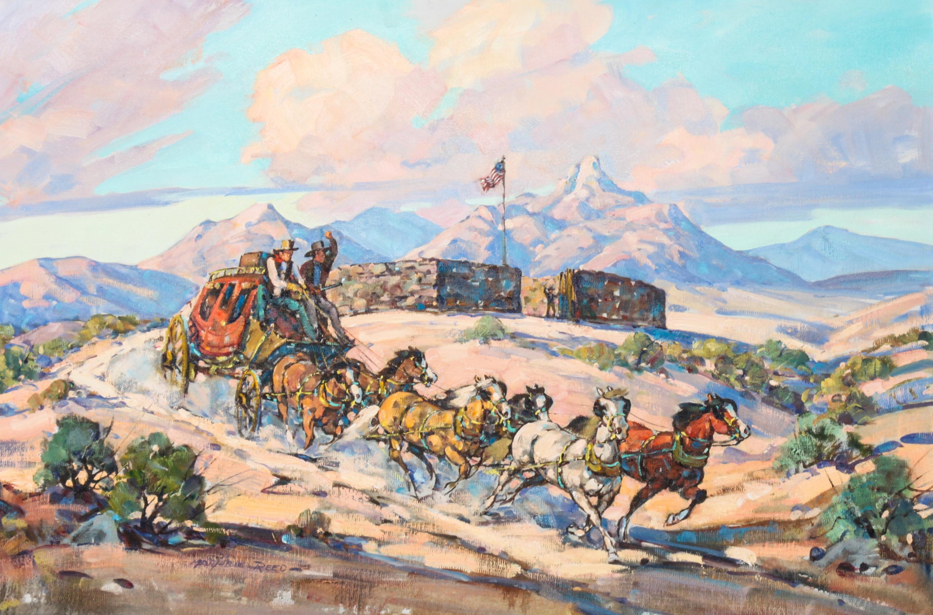 Marjorie Jane Reed, (American, 1915-1996), Sunset Departure from Cooke's Spring Station