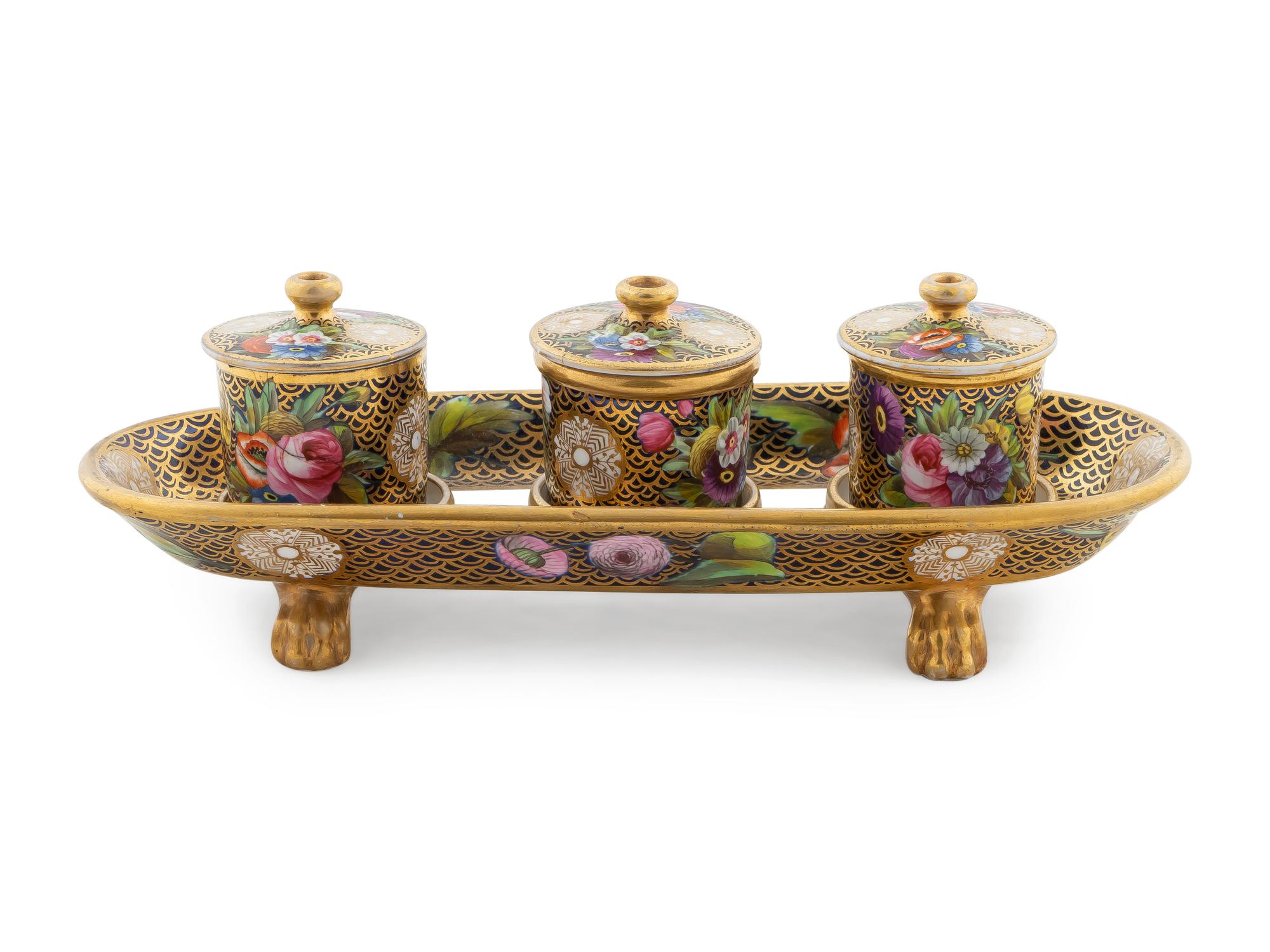 A Spode Porcelain Standish — C. 1820