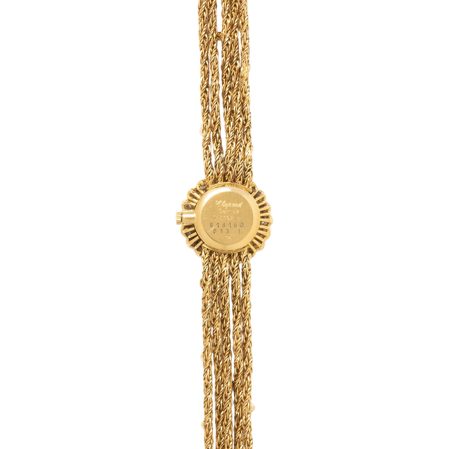 CHOPARD, REF. 418160 18K YELLOW GOLD 'LUC' WATCH WITH DIAMOND DIAL, BEZEL, AND BRACELET