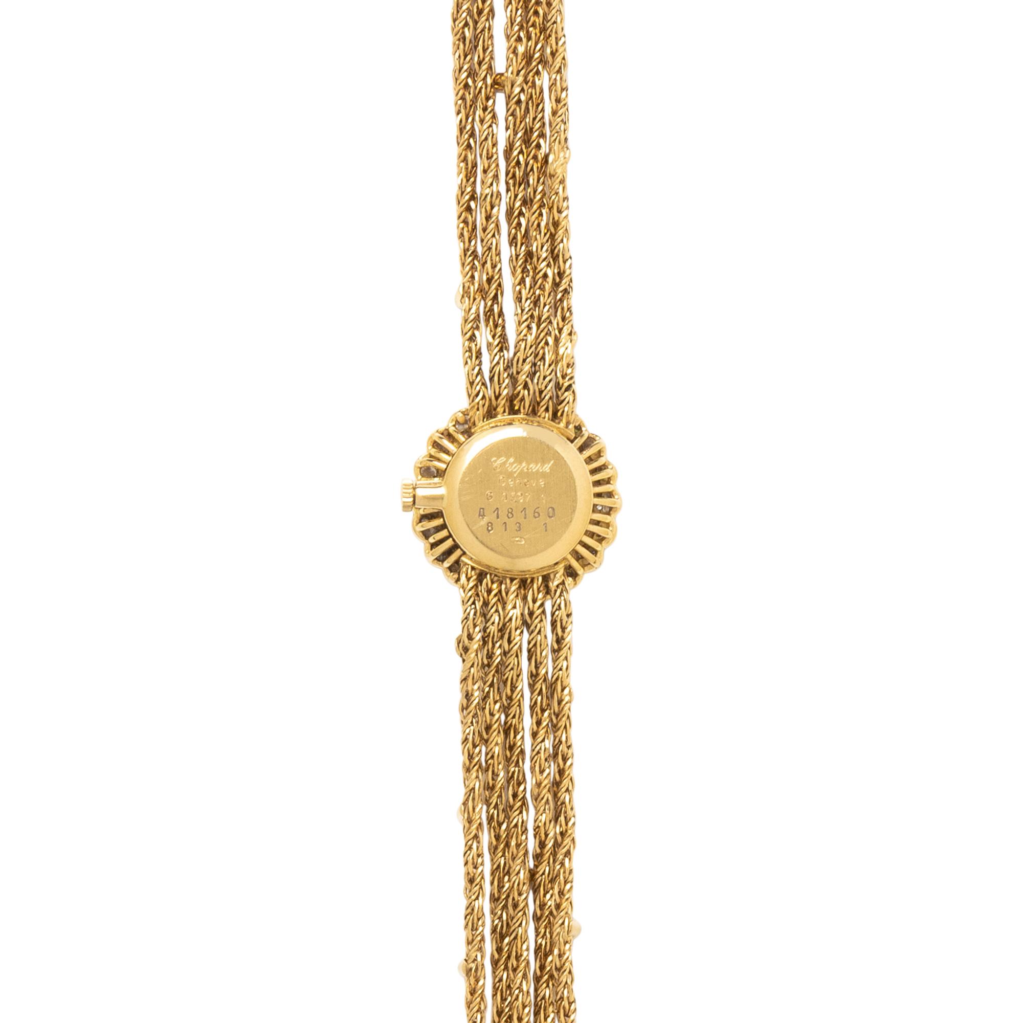 CHOPARD, REF. 418160 18K YELLOW GOLD 'LUC' WATCH WITH DIAMOND DIAL, BEZEL, AND BRACELET
