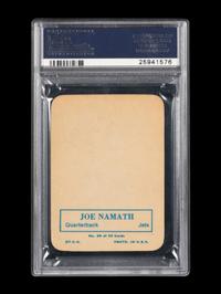 A 1970 Topps Joe Namath Super Glossy Football Card (PSA 8 NM-MT)