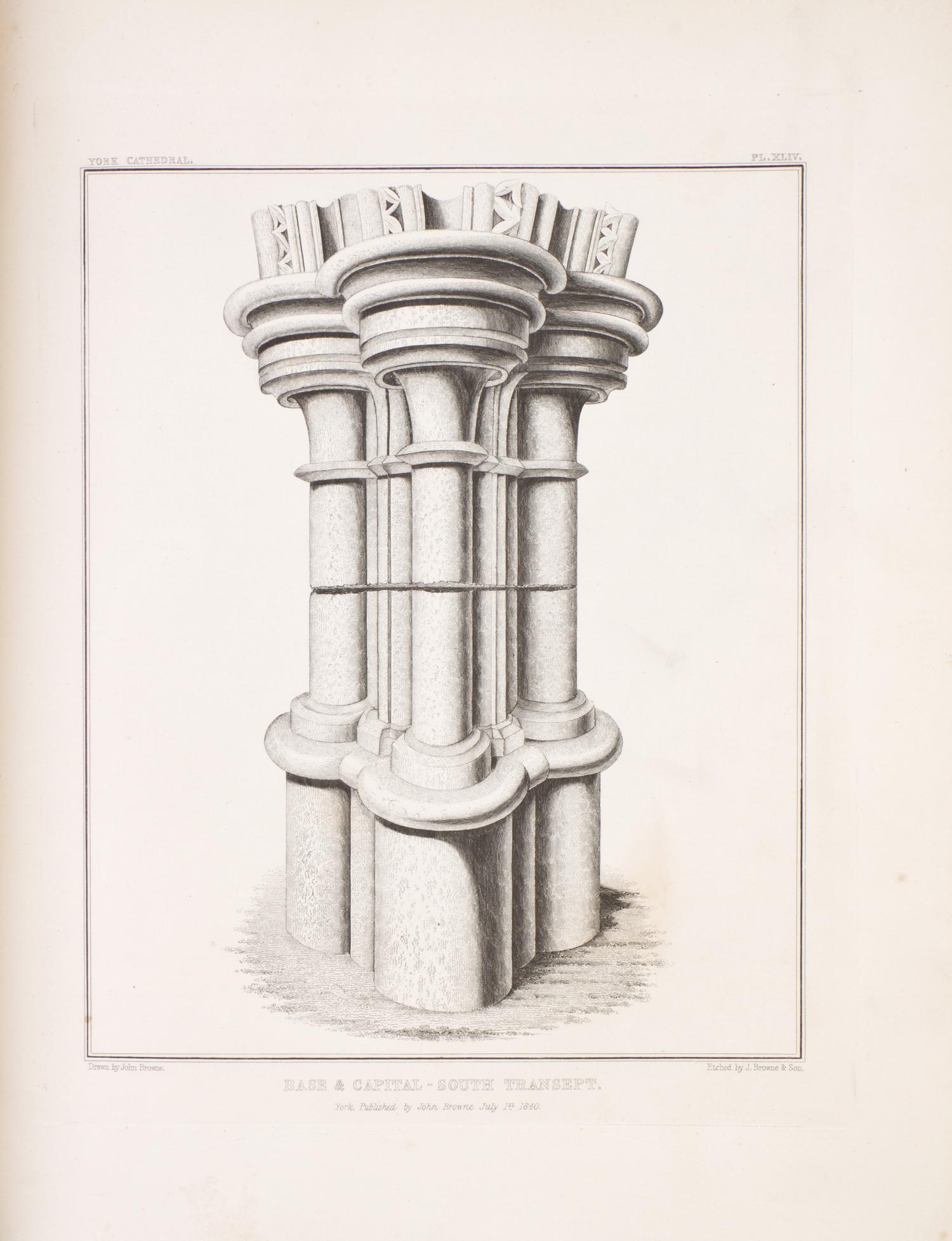 BROWNE, JOHN. History of the Metropolitan Church of St. Peter, York. London, 1847. 2 vols.