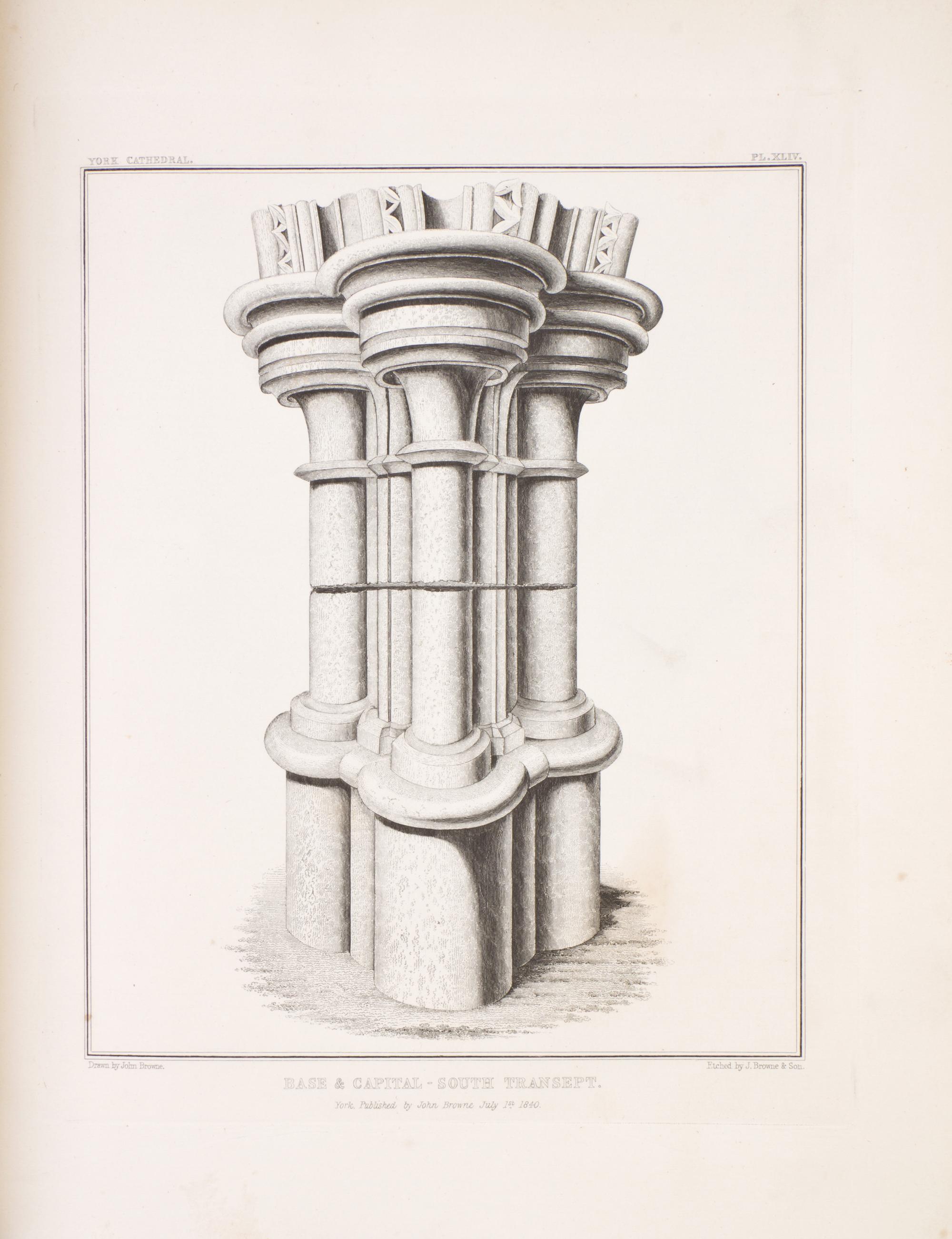 BROWNE, JOHN. History of the Metropolitan Church of St. Peter, York. London, 1847. 2 vols.
