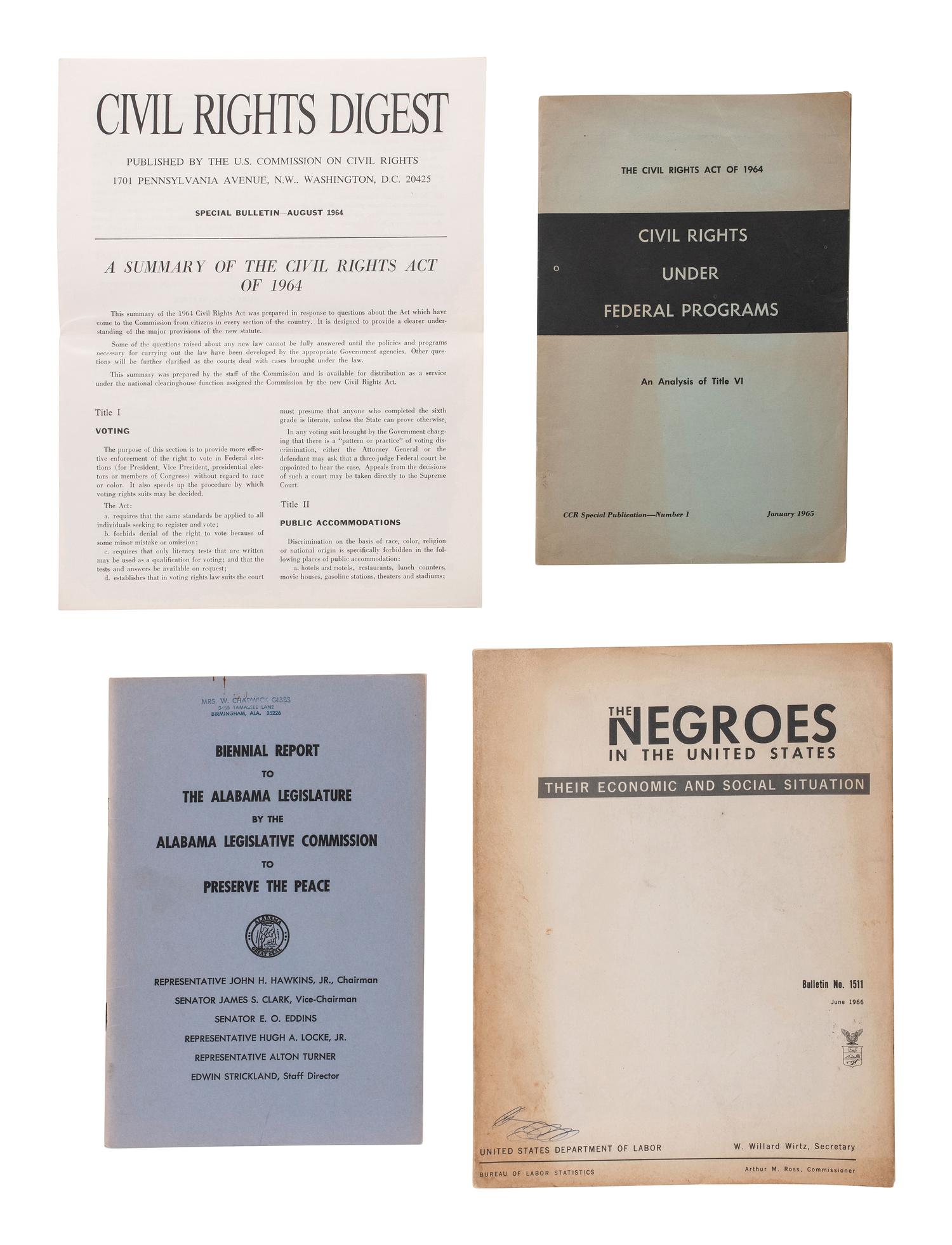 [AFRICAN AMERICANA] -- [POLITICS - CIVIL RIGHTS]. A group of over 15 mid-20th century documents highlighted by Alabama "Black Bloc Vote" fliers.