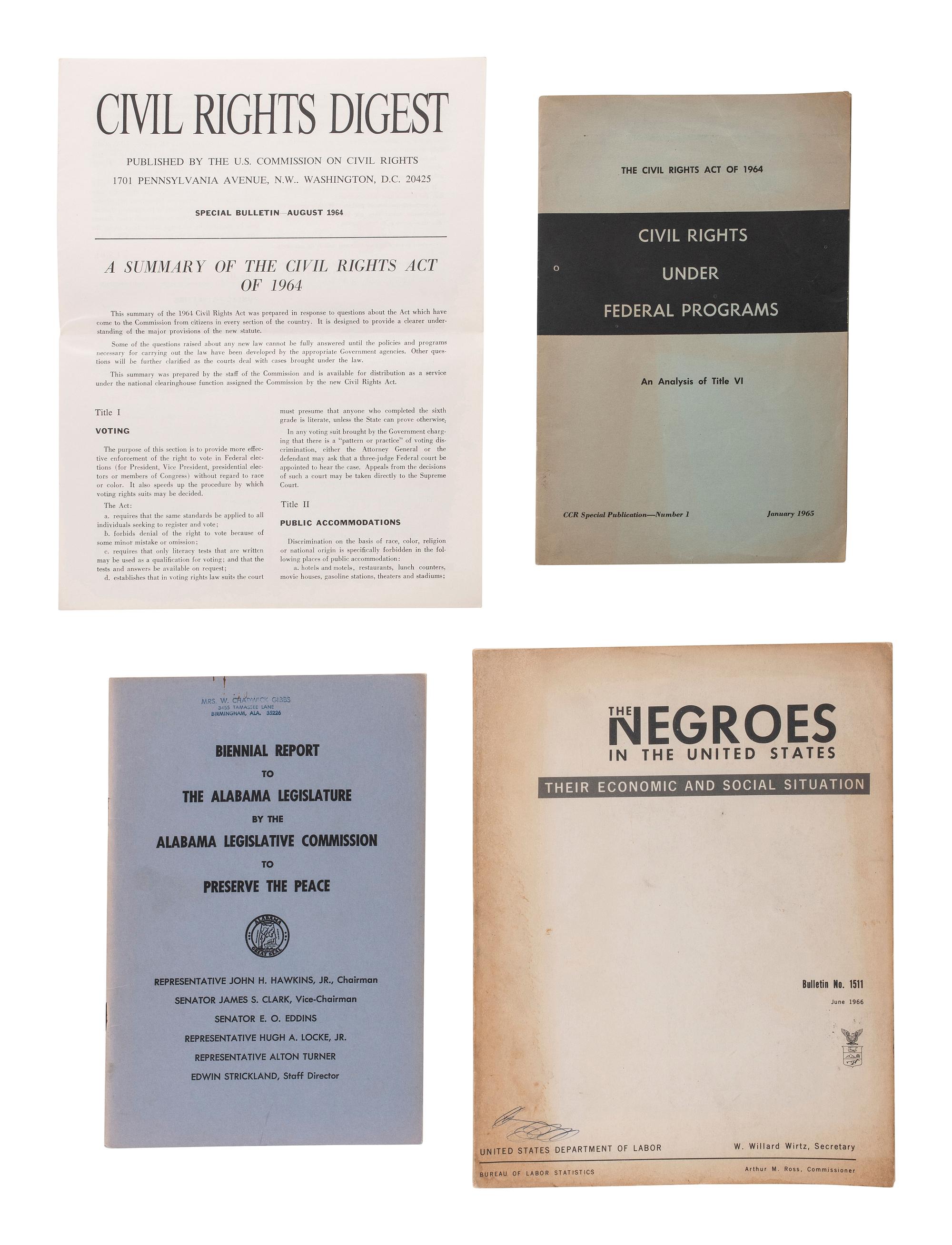 [AFRICAN AMERICANA] -- [POLITICS - CIVIL RIGHTS]. A group of over 15 mid-20th century documents highlighted by Alabama "Black Bloc Vote" fliers.