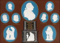 A Group of Painted Composition Portrait Medallions