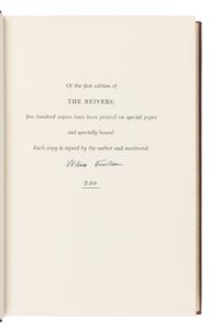 FAULKNER, William (1897-1962). The Reivers: A Reminiscence . New York: Random House, 1962.