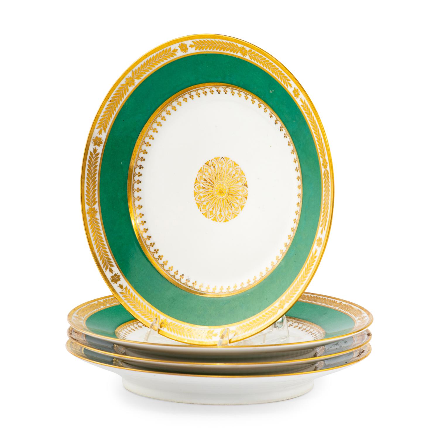 A Set of Four Sèvres Cabinet Plates