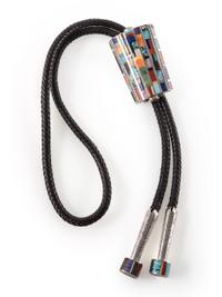 Sterling Silver and Mosaic Inlay Bolo Tie