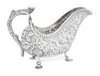 A Group of Five American Silver Repoussé Table Articles