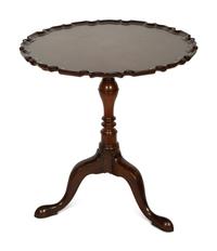 A George III Style Mahogany Tilt-Top Tea Table