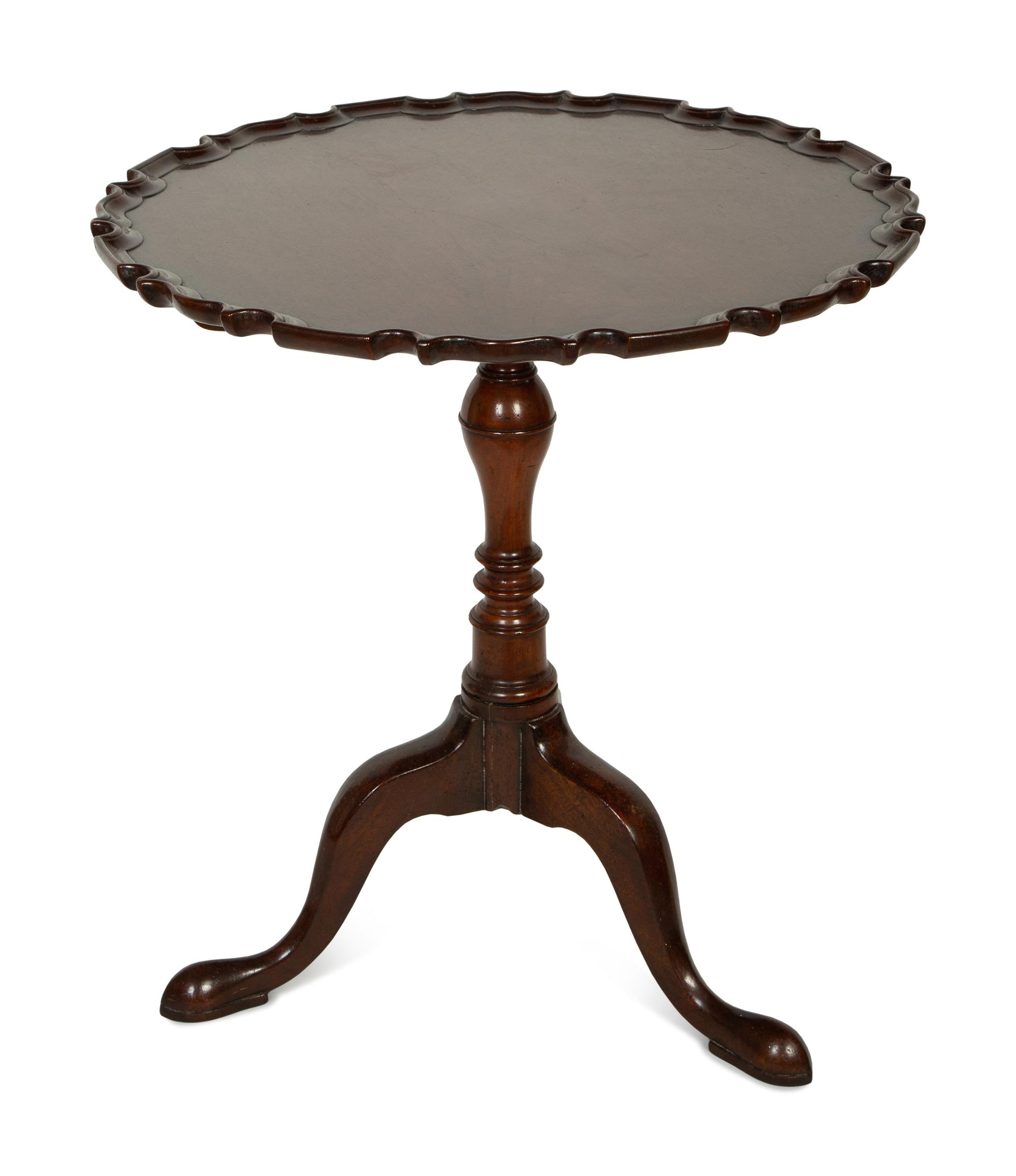 A George III Style Mahogany Tilt-Top Tea Table