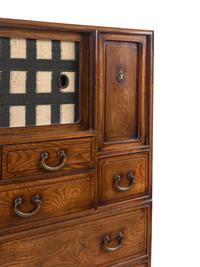 A Japanese Wood Tansu Chest