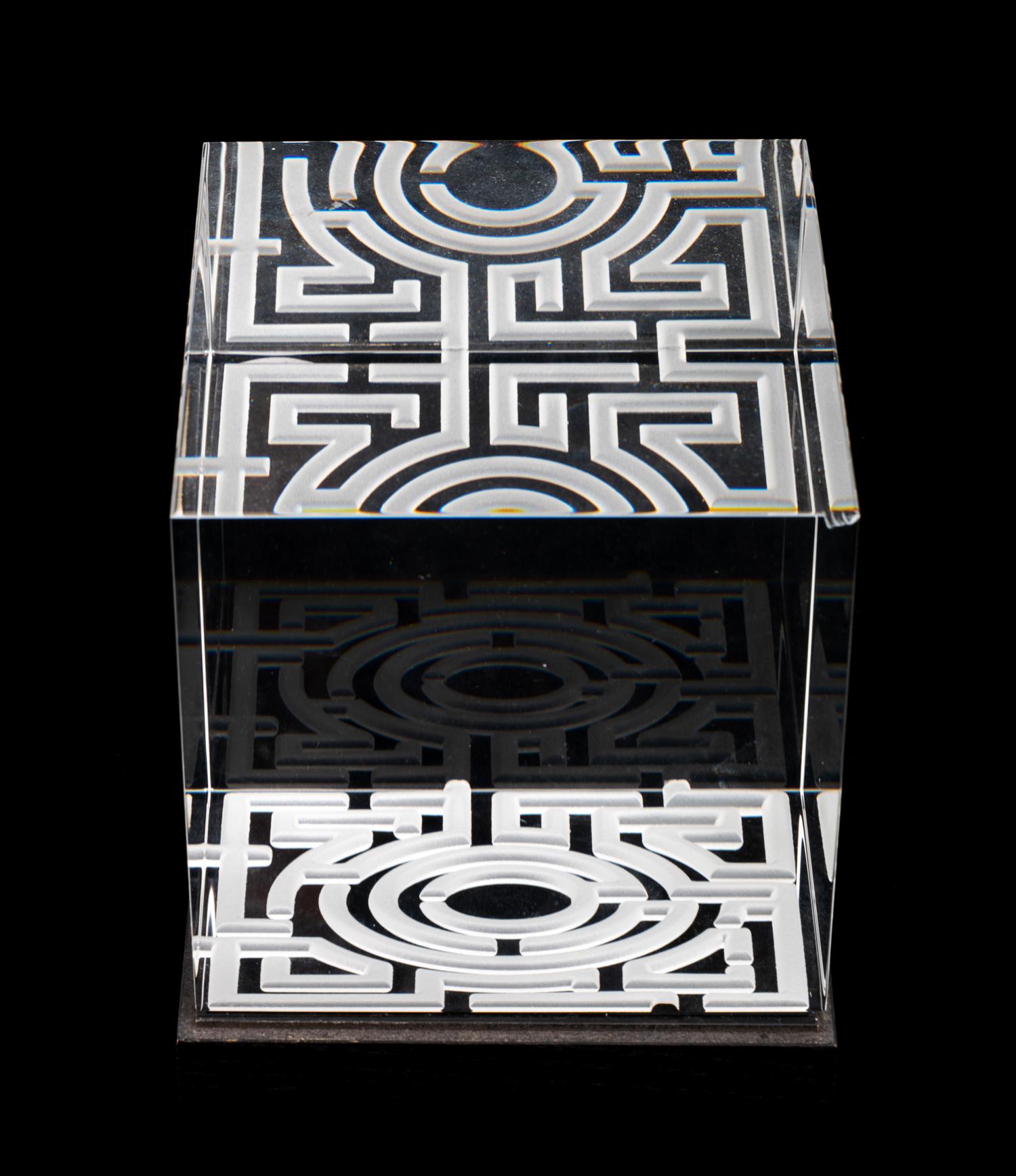 A Steuben Maze Height 4 1/2 inches.