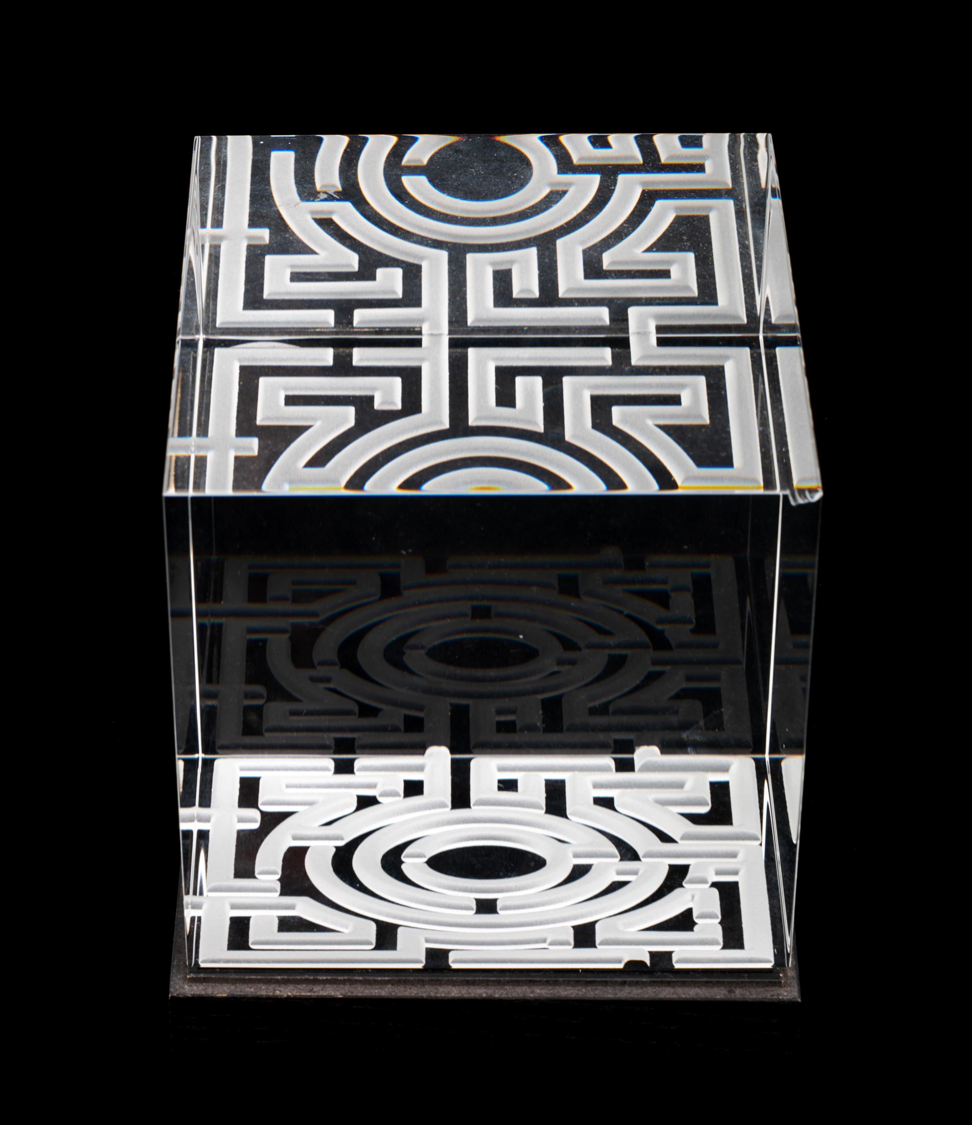 A Steuben Maze Height 4 1/2 inches.