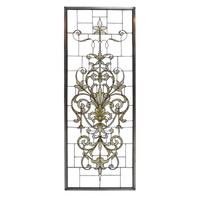 A Leaded Glass Window Attributed to 3rd Street Studios 26.25" W x .5" D x 69" H — United States, Circa 1900