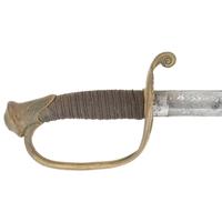 Tiffany Retailer Marked Imported US Model 1850 Foot Officers Sword with German Silver Scabbard