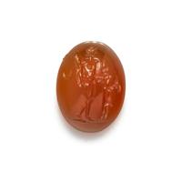 A Roman Carnelian Intaglio with the God Dionysus Teasing a Goat with Grapes