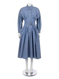 Three Mugler Dresses; One Blue, One Pink, One Plaid,
