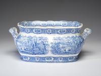 An English Blue and White Transferware Foot Bath