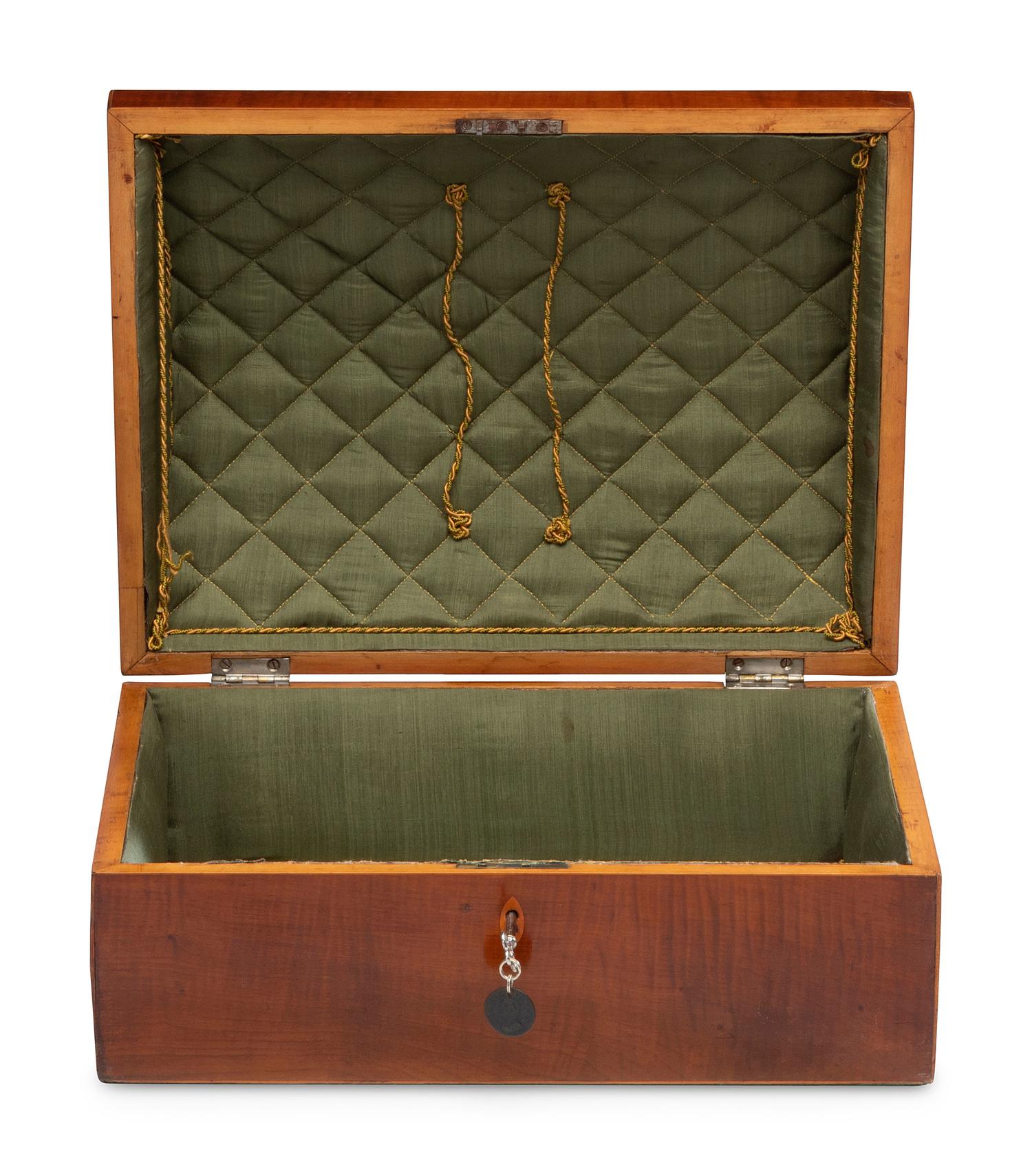 An English Inlaid Mahogany Domed-Top Document Box
