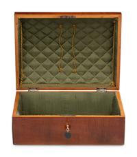 An English Inlaid Mahogany Domed-Top Document Box