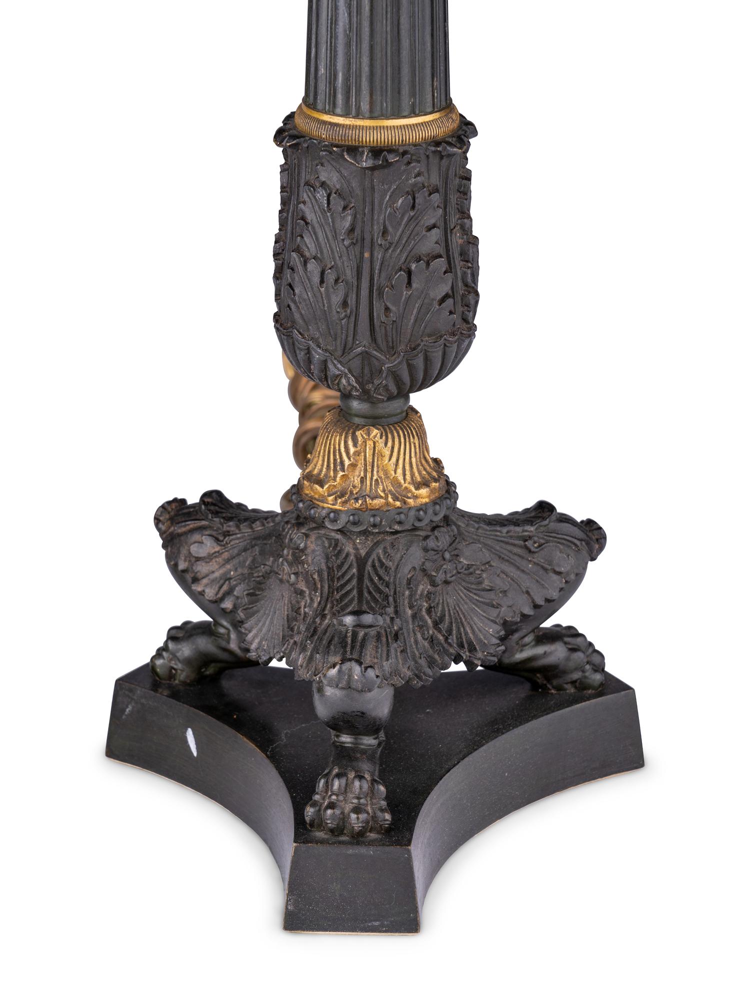 A Pair of Charles X Bronze Candelabra Bases