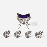 An assembled group of five American and German silver tablewares Ball, Black & Co., New York, NY, and German, late 19th / early 20th century