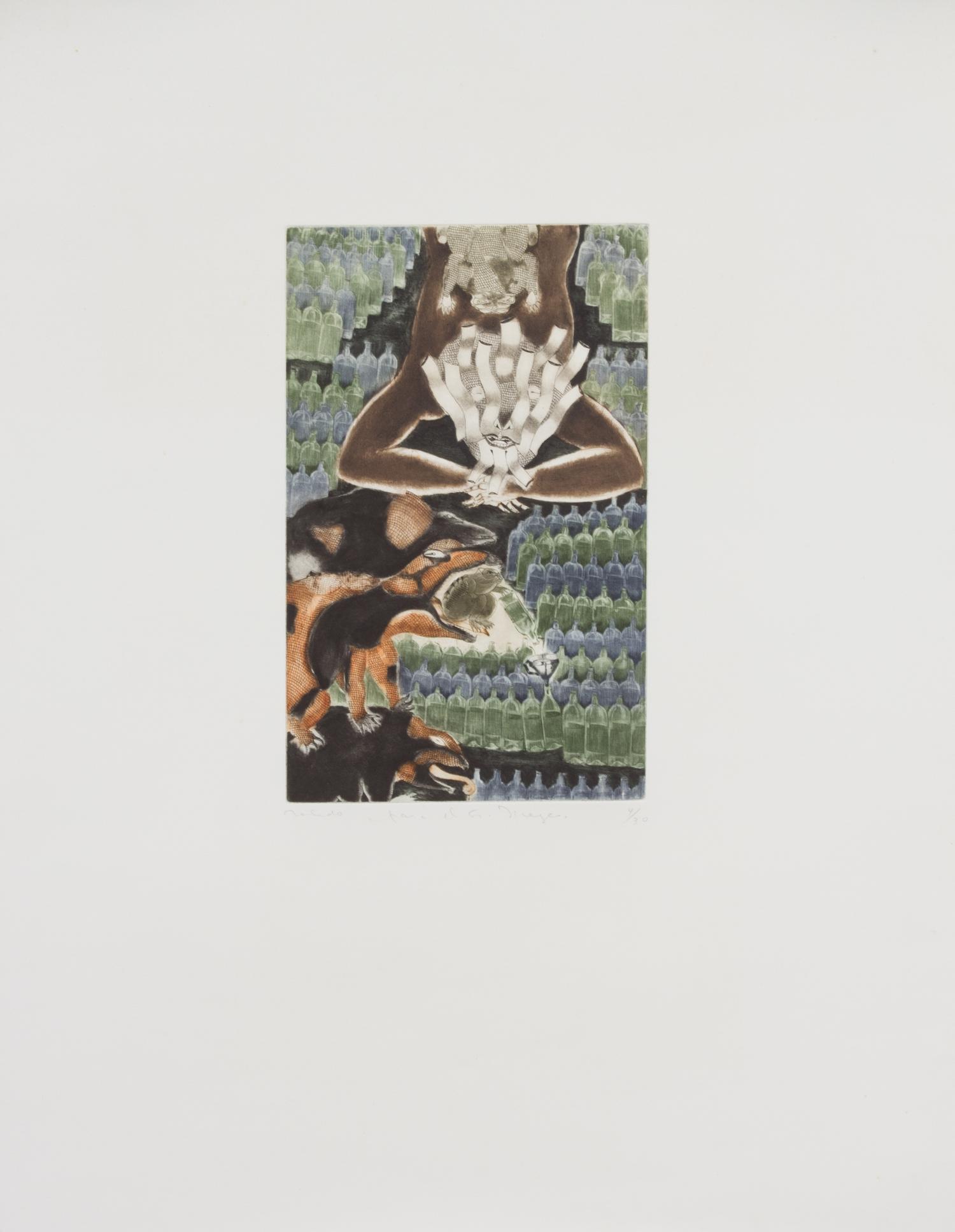Simon King, (American, 20th Century), Edward Grimston after Petrus Christus, together with another lithograph