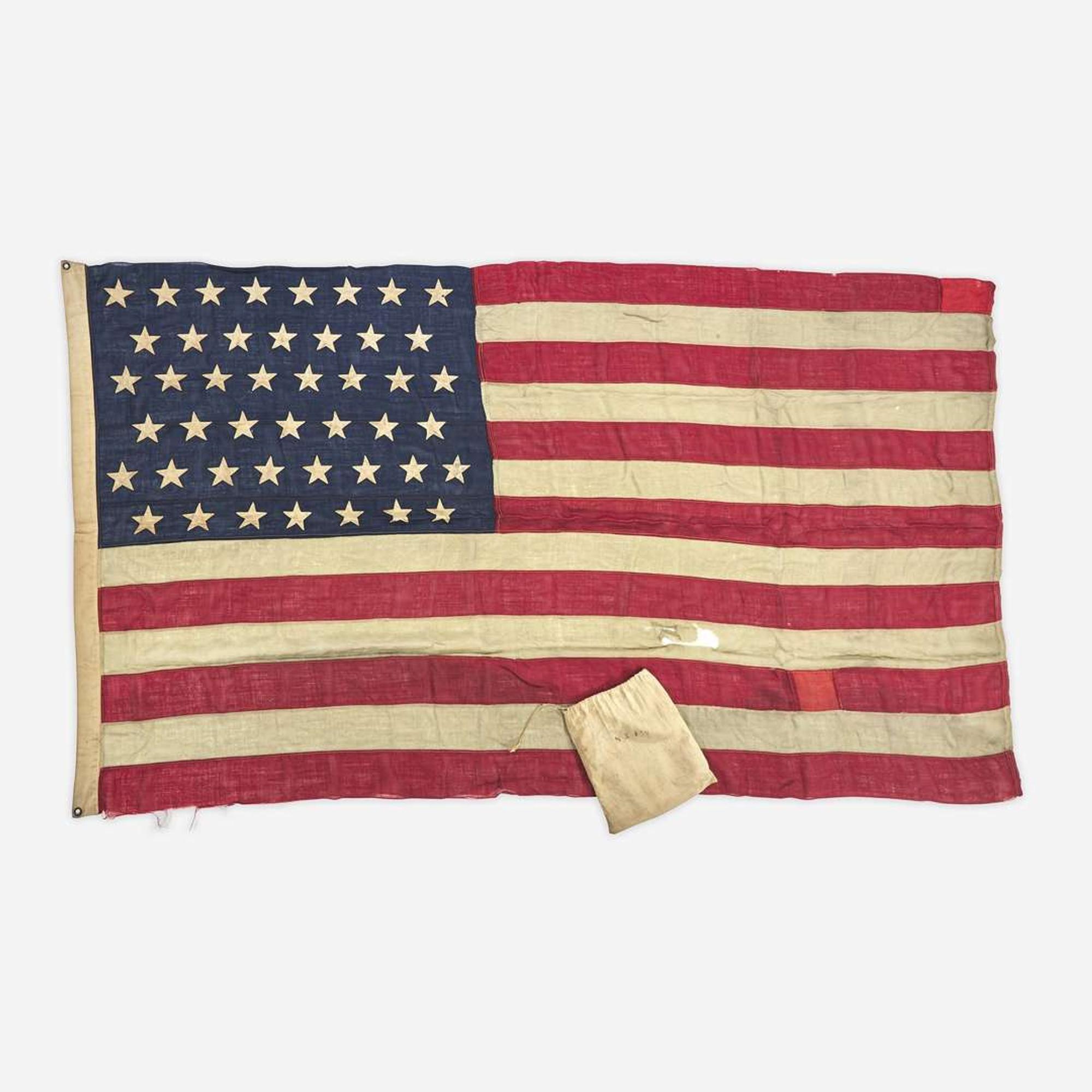 A 45-Star American National Flag commemorating Utah statehood 1896-1908