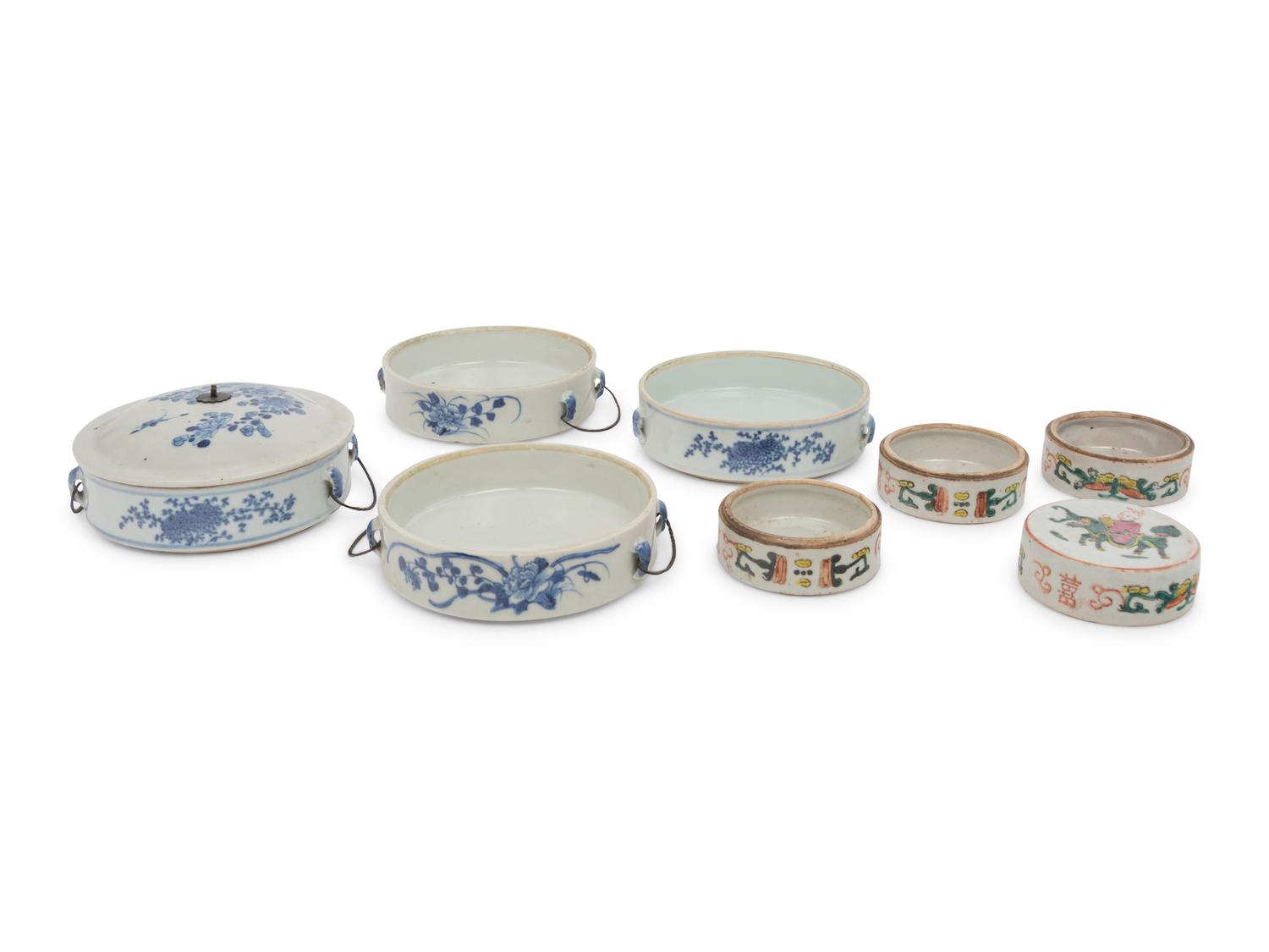 Two Chinese Porcelain Stacking Boxes