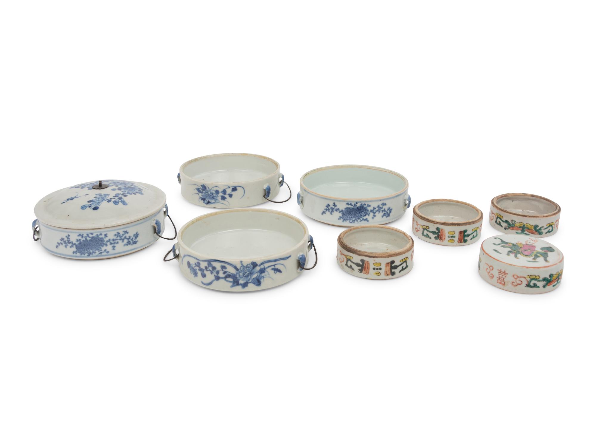 Two Chinese Porcelain Stacking Boxes