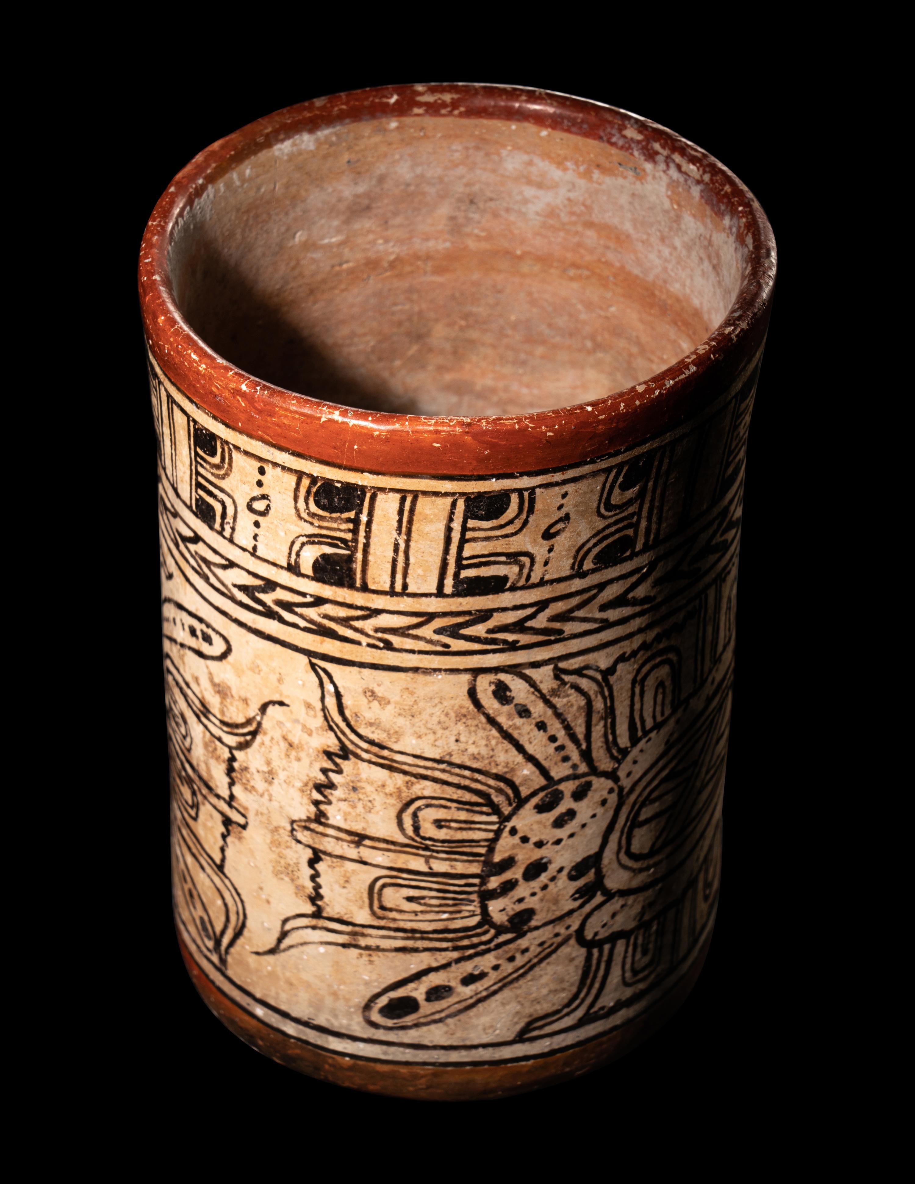A Maya Codex Style Cylinder Vessel
