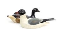 Four Stoney Point Painted Decoys Height of largest is 7 1/2 x width 17 inches