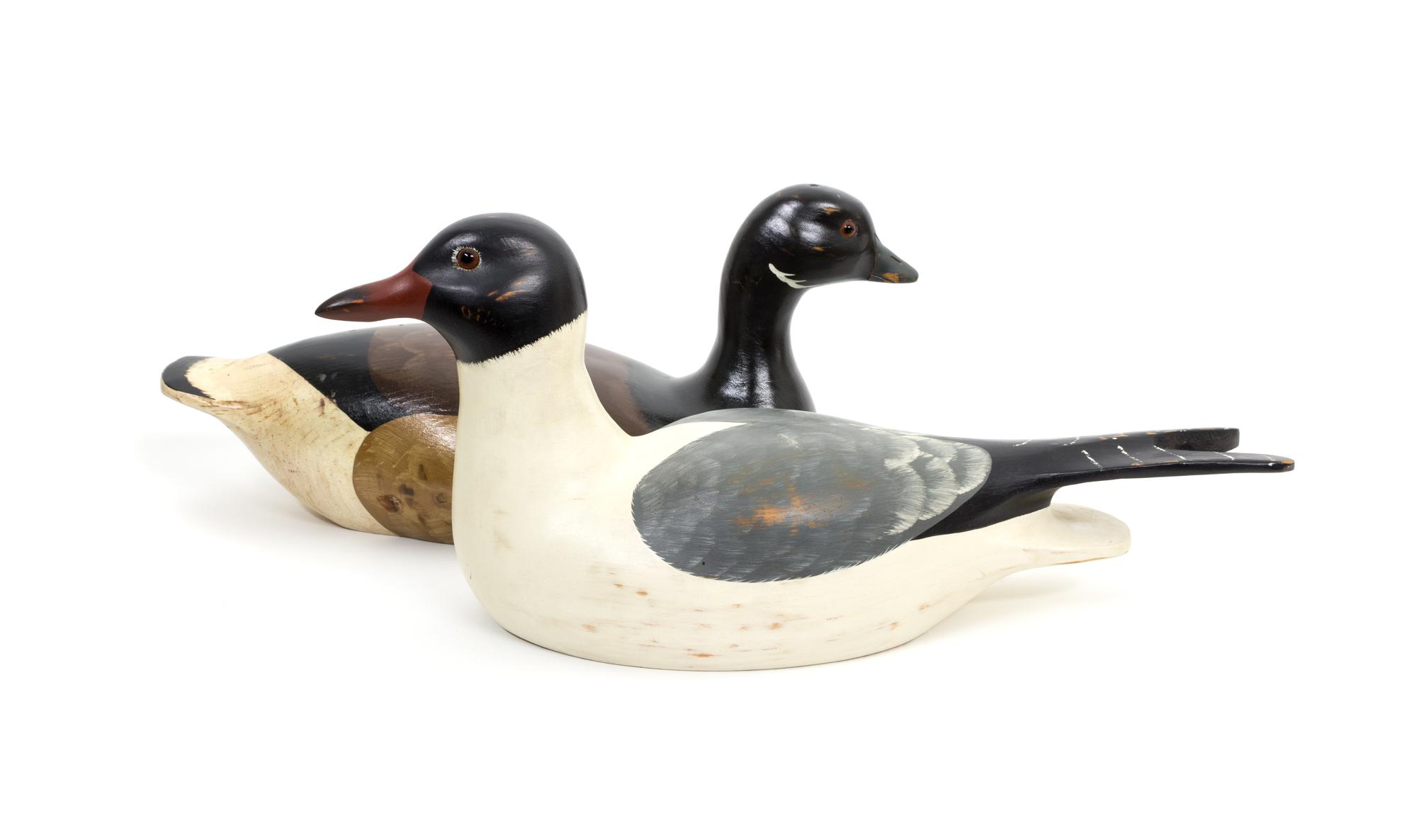 Four Stoney Point Painted Decoys Height of largest is 7 1/2 x width 17 inches
