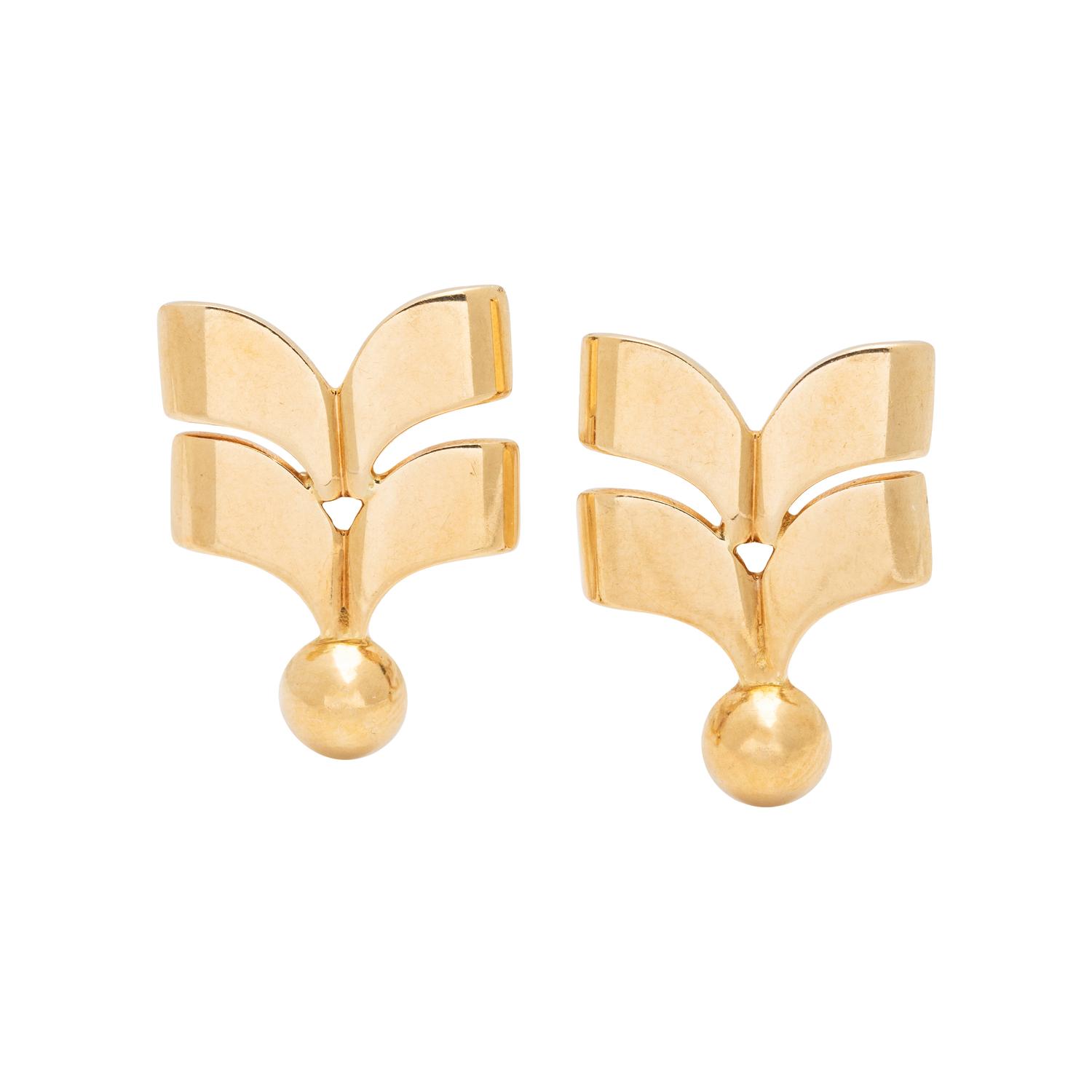 RETRO, YELLOW GOLD JEWELRY SUITE