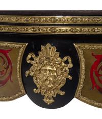 A Napoleon III Style Gilt Bronze Mounted Boulle Marquetry Flip-Top Table
