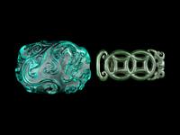 Two Chinese Carved Belt Buckles