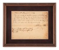 [COLONIAL] - [OLIVER, Andrew Jr. (1731-1799)]. A group of documents signed by Loyalists, including Massachusetts judge Andrew Oliver, Jr., and Maryland attorney Daniel Dulany.