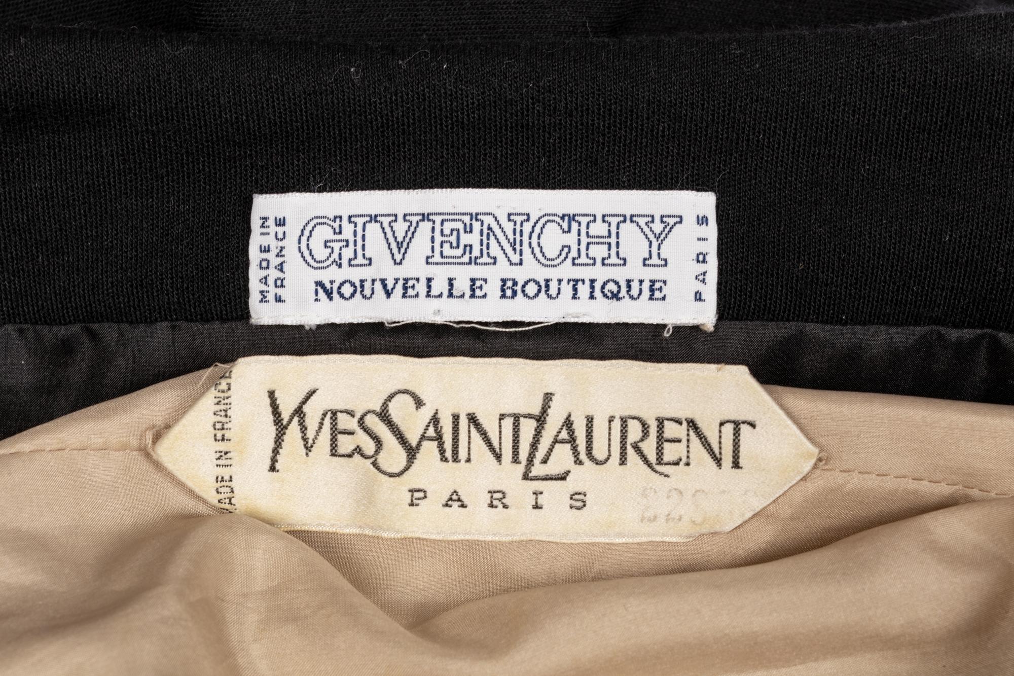 Two Designer Dresses: One Haute Couture Yves Saint Laurent, One Givenchy, 1960-80s
